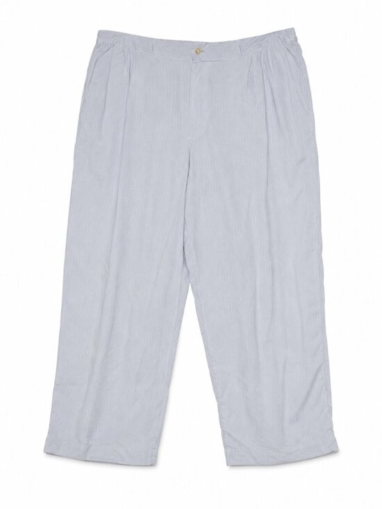 Lauren Ralph Lauren Pants - Lauren Ralph Lauren Silk Pinstripe Pleat‑Front Trousers – Light Blue 20W